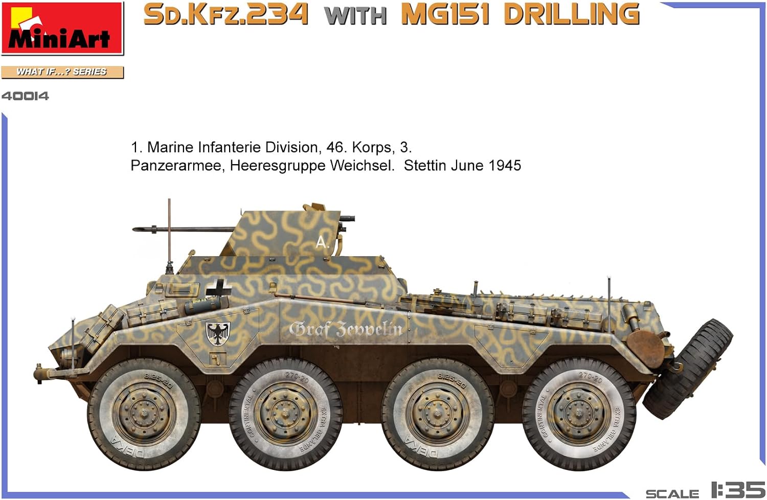 Thumbnail 3 de MiniArt 40014 Sd. Kfz. 234 1:35 – model plastikowy z MG151 Drilling