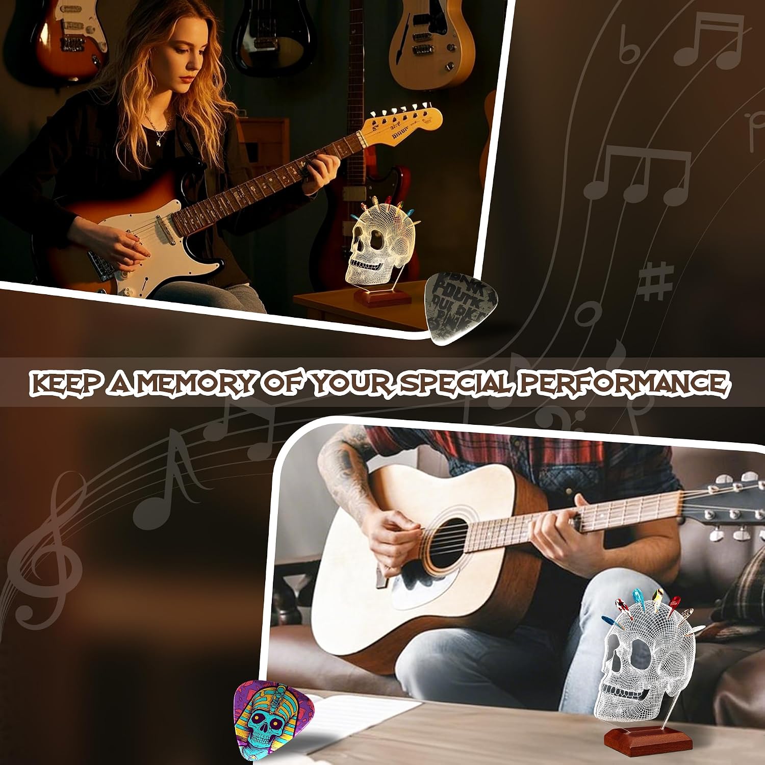 Thumbnail 3 de CoolGift Mart Leuchtender Gitarren-Pick-Halter 🎸