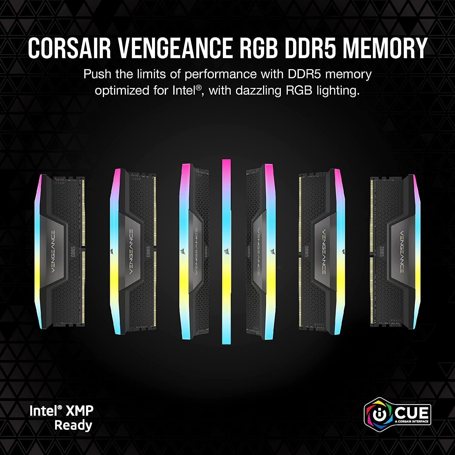 Thumbnail 1 de CORSAIR VENGEANCE RGB DDR5 RAM 32GB (2x16GB) 6400MHz CL32 – Nero