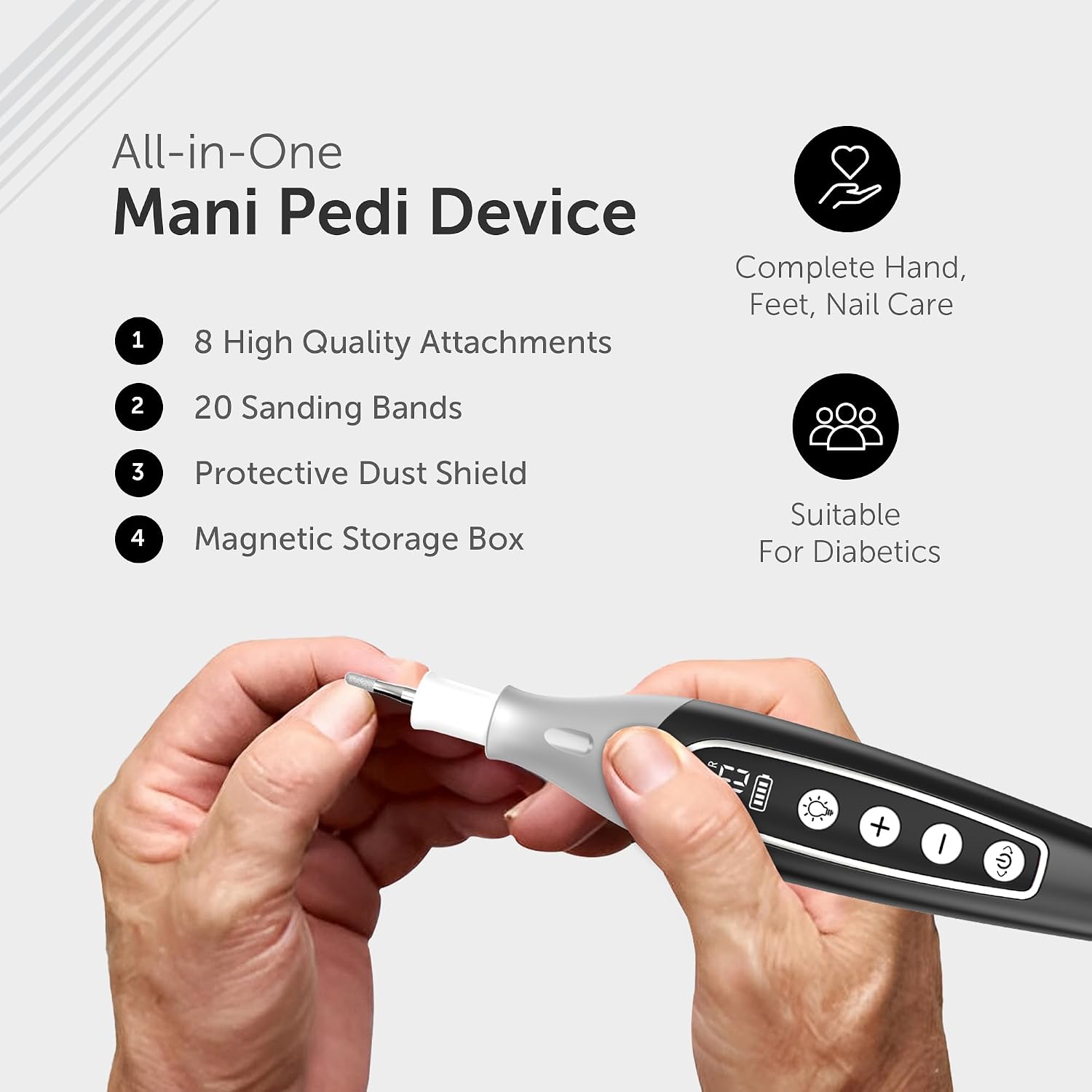 Detalle 2 de UTILYZE PediLux Pro (Cordless) Electric Manicure and Pedicure Kit