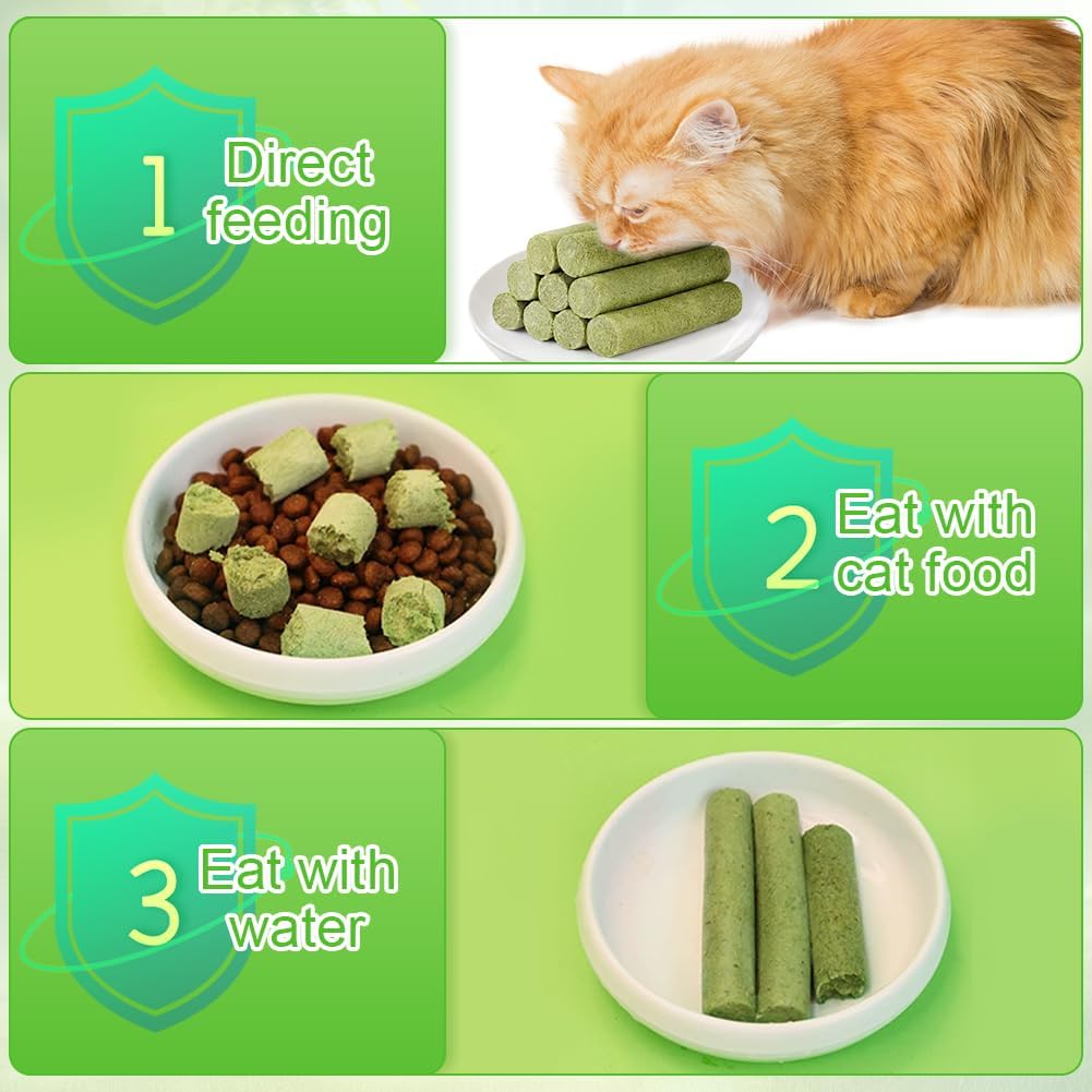 Detalle 2 de OSDUE Katzengras Snack 24 Stück für Beißpflege