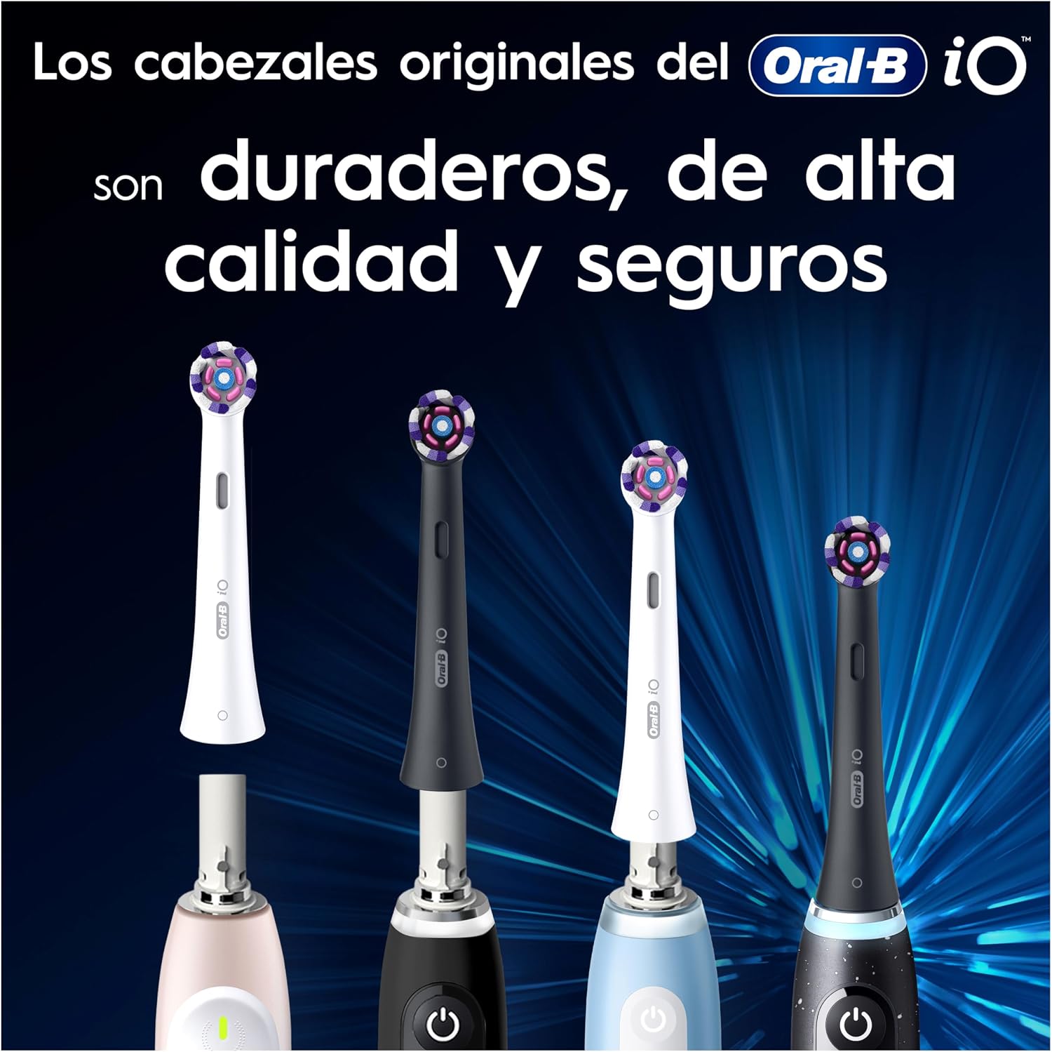 Detalle de Oral-B iO Radiant White 8 recambios 🪥