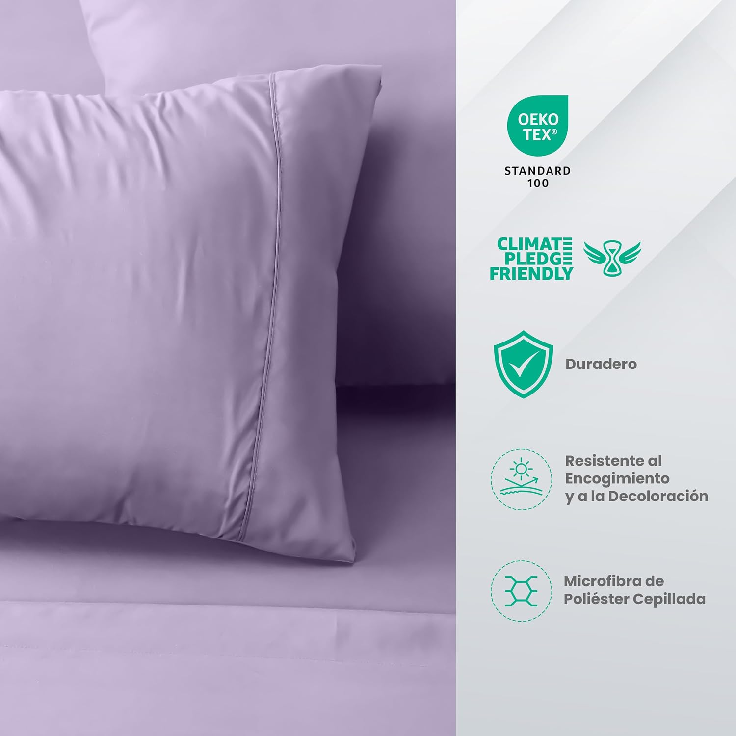 Thumbnail 3 de Utopia Bedding Sábanas 4 piezas 135x190 Lavanda