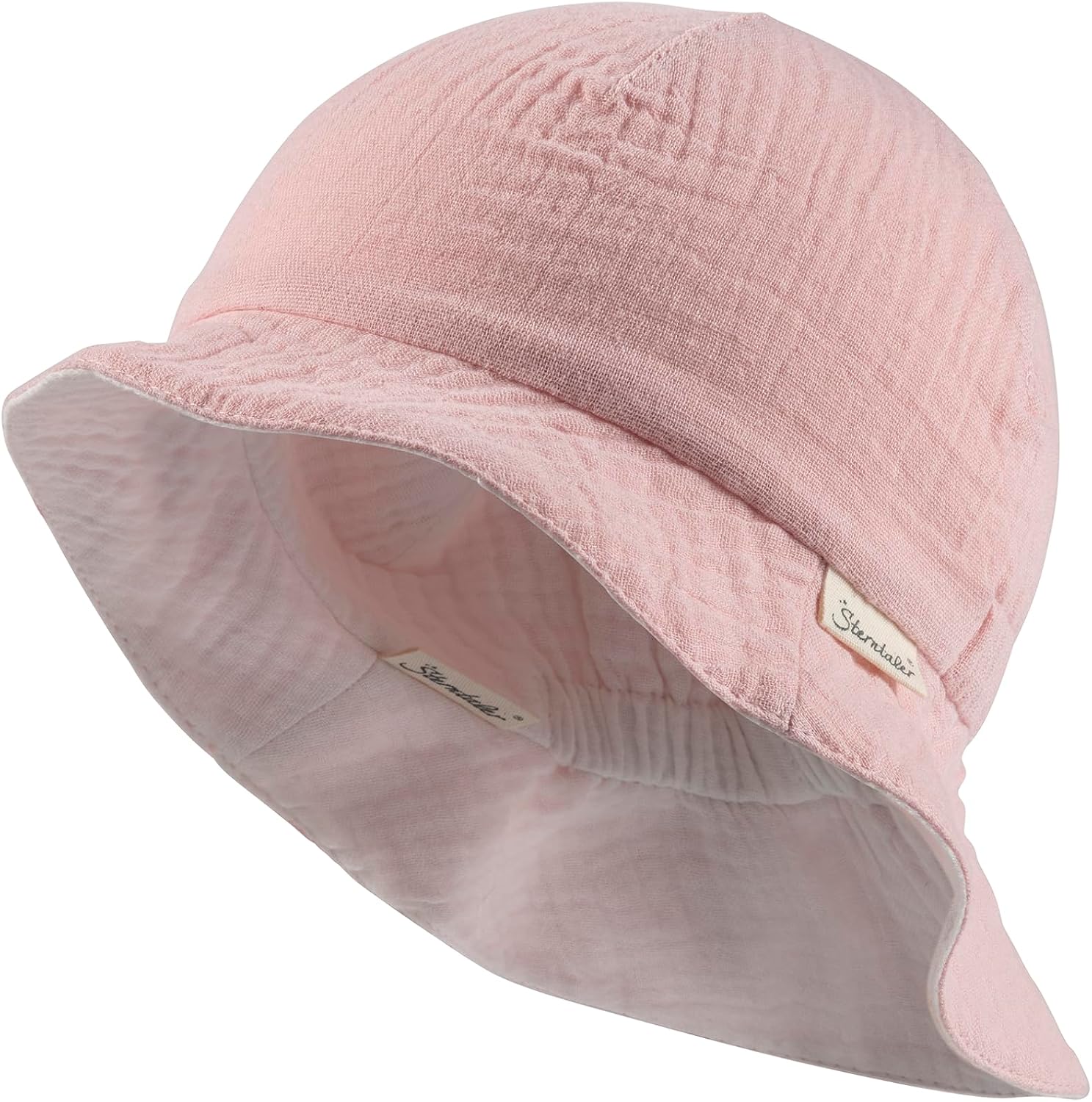Chapeau de Soleil Sterntaler Réversible en Mousseline Unie pour Fille