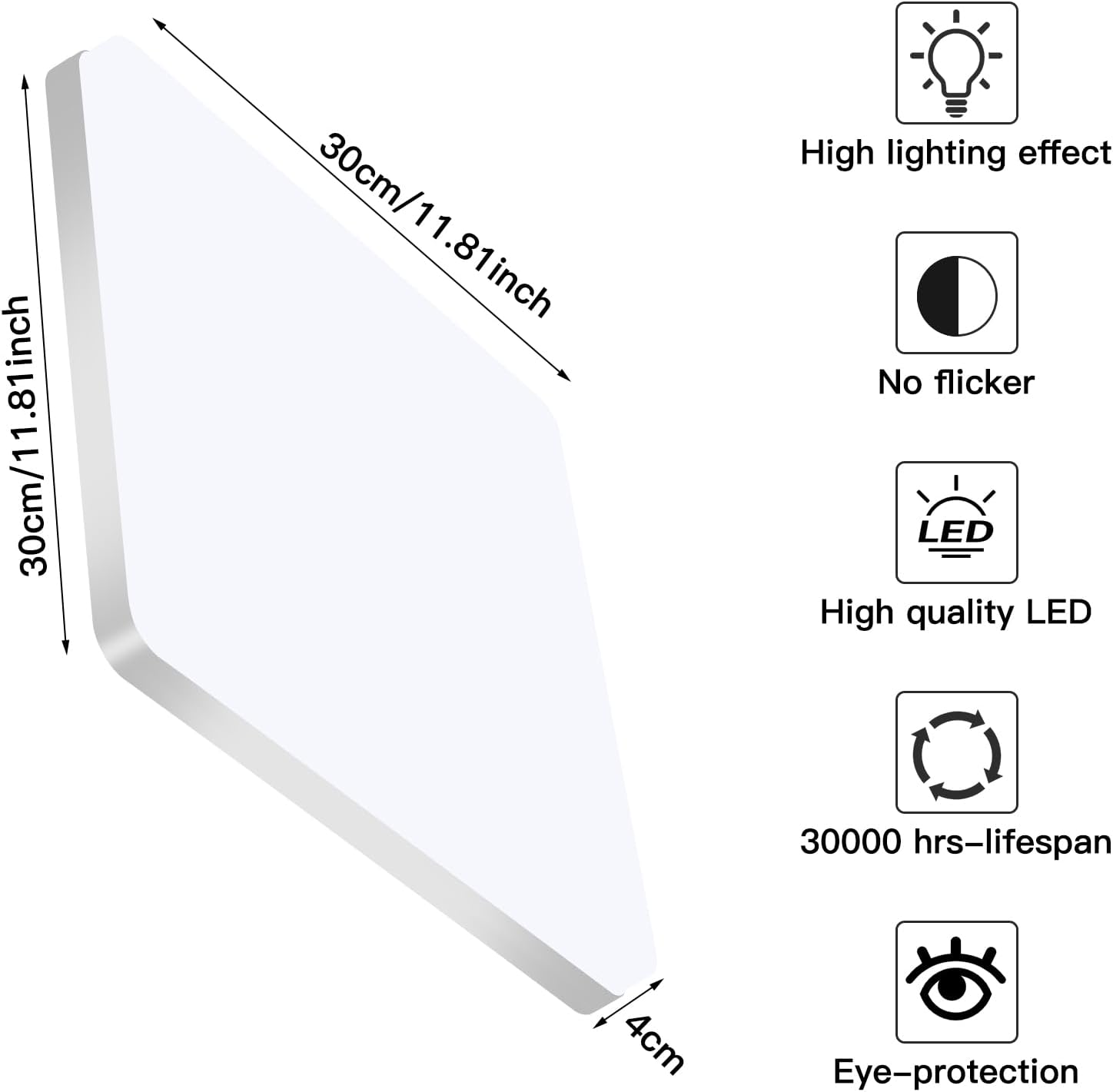 Thumbnail 1 de Riserva RVDE-24 vierkante led-plafondlamp, 48 W, 6500 K, IP44