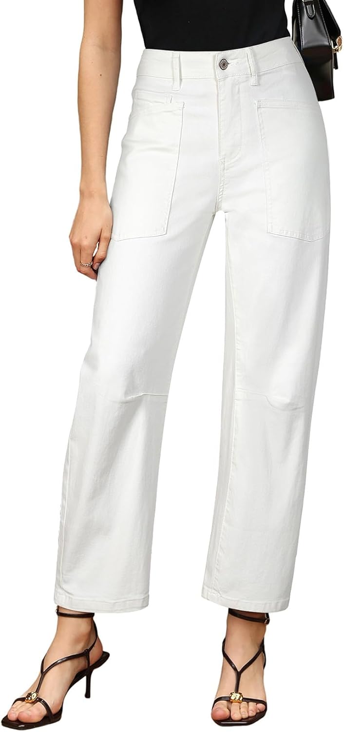 Detalle 2 de EVALESS Baggy Barrel Jeans High Waisted