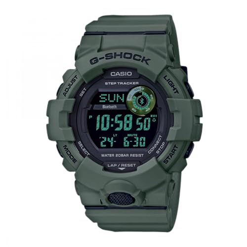 Detalle de Casio Reloj Cuarzo para Hombre GBD-800UC-3ER con dial Digital LCD y correa de Rubber, caqui