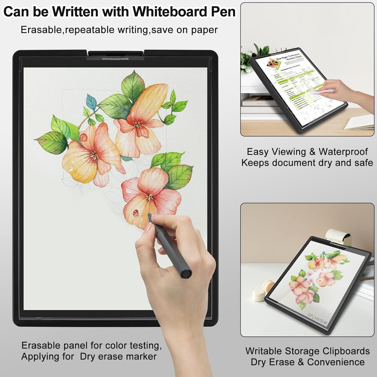 Thumbnail 3 de SFLHHDM Clipboard with Storage 8.5x11 Heavy Duty Clipboards 📋