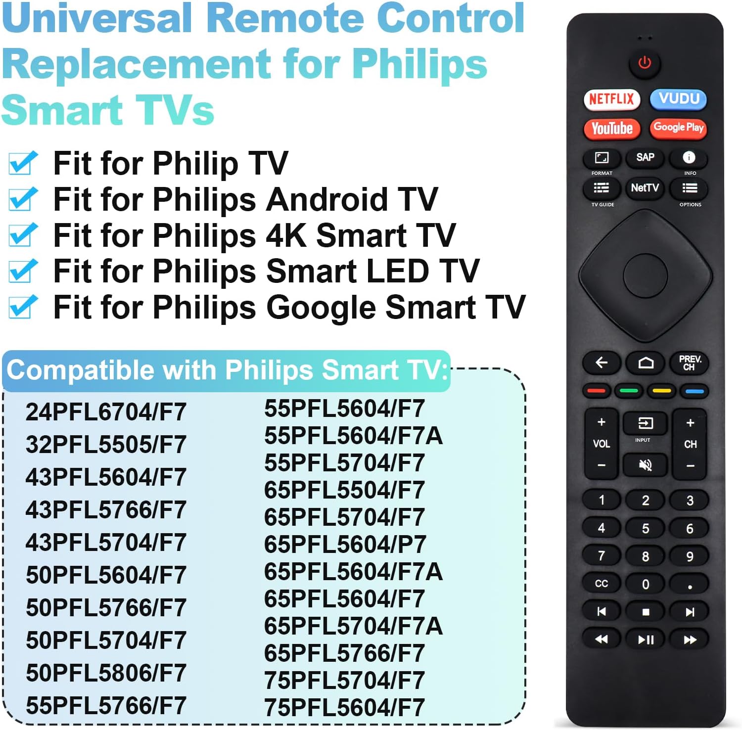 Detalle 2 de NH800UP RF402A-V14 IR Replacement for Philips Smart TVs: A Practical, Budget-Friendly Replacement Remote