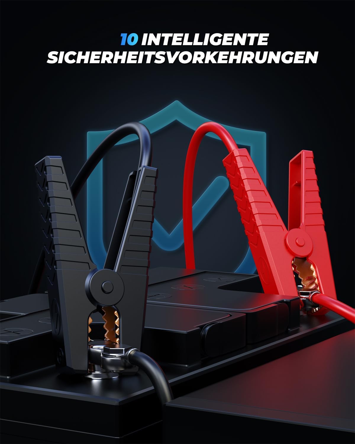 Thumbnail 3 de Starthilfe Powerbank, 6000A Spitzenstrom Starter Powerbank Tragbare Auto Starthilfe mit USB-Schnellladung 3.0, LCD Bildschirm, Taschenlampe, 12V für Alle Benzinmotor/8,0L Dieselmotor
Starthilfe Powerbank, 6000A Spitzenstrom Start…