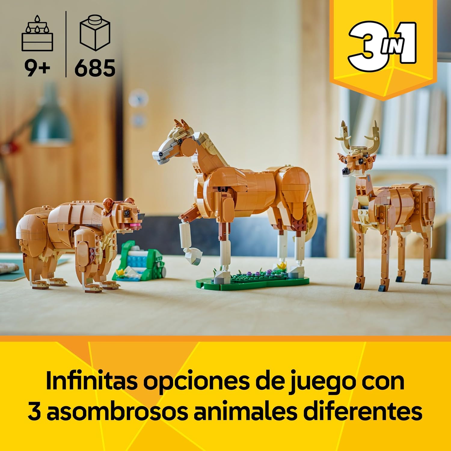 Detalle 2 de LEGO Creator 31166 Caballo Noble 3en1