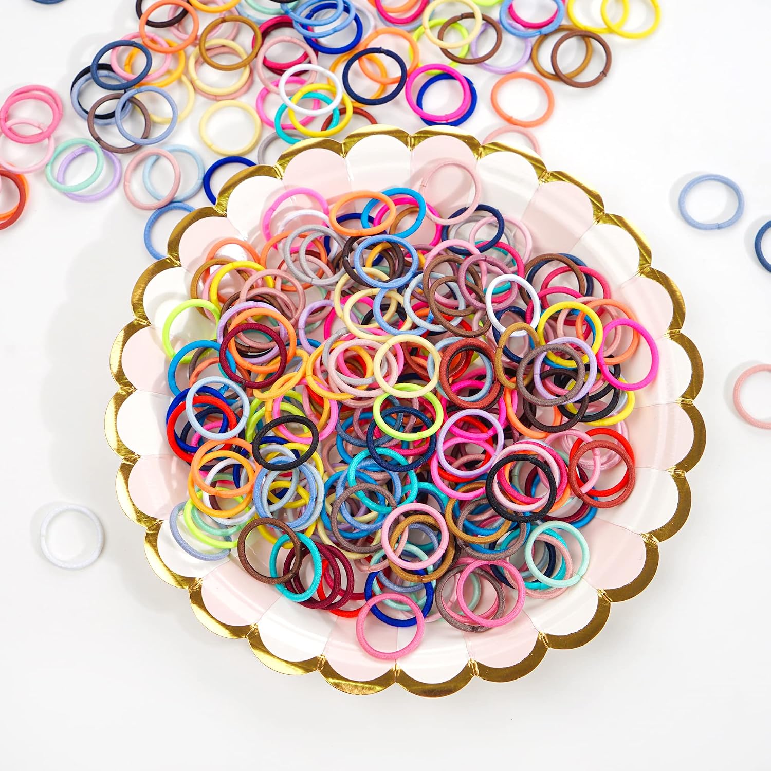 Detalle 2 de CÉLLOT 360PCS Baby Hair Ties (36 Multicolors) 2cm Elastic Hair Elastics for Toddlers & Kids
