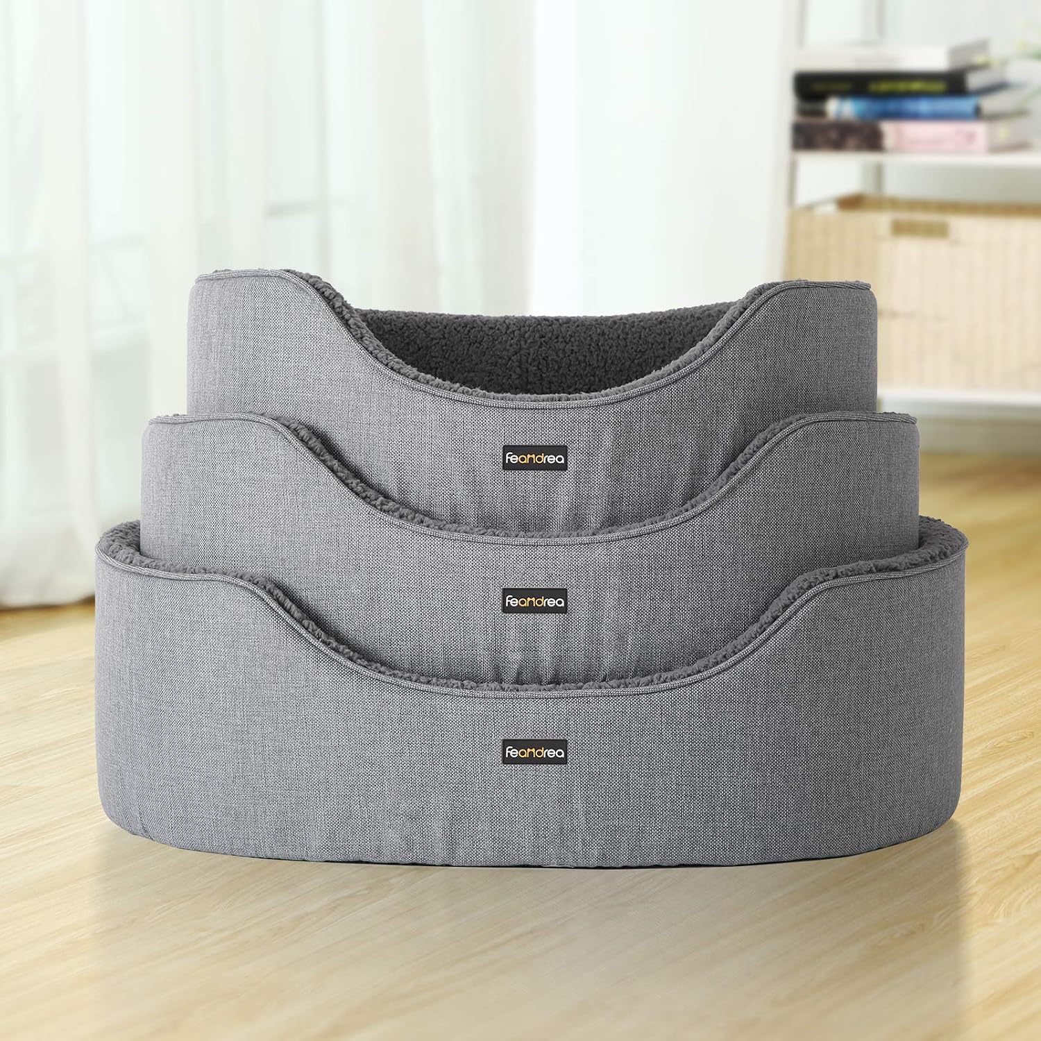 Thumbnail 6 de FEANDREA Dog Bed: Reversible Cushion, 83 x 63 x 27 cm, Grey PGW32GG