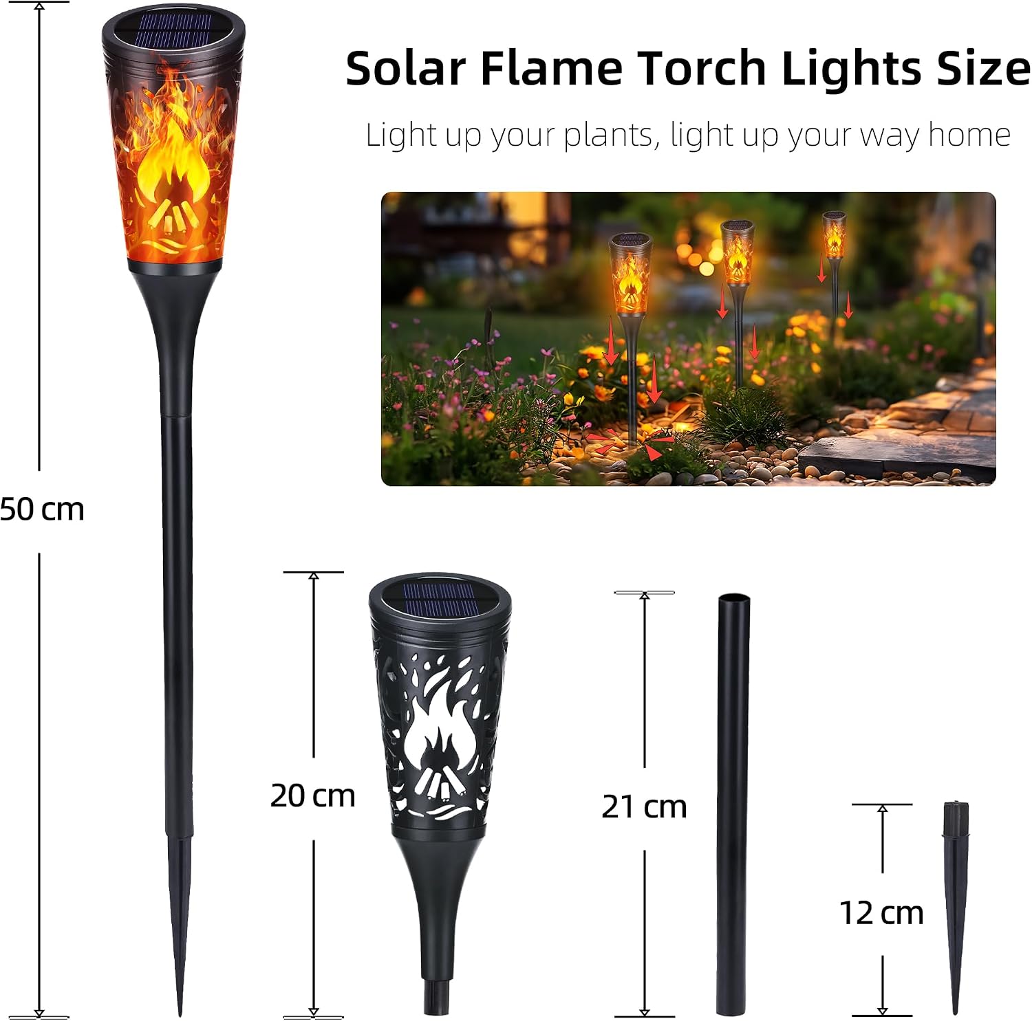 Detalle de Toodour Solar Torch Lights 10-Pack