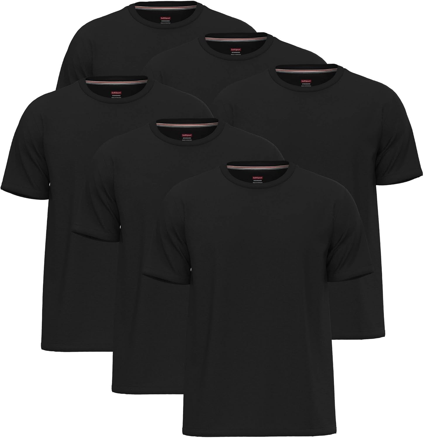 Thumbnail 6 de 6er Pack Herren-T-Shirts | 100% Baumwolle, Rundhals, Multipack