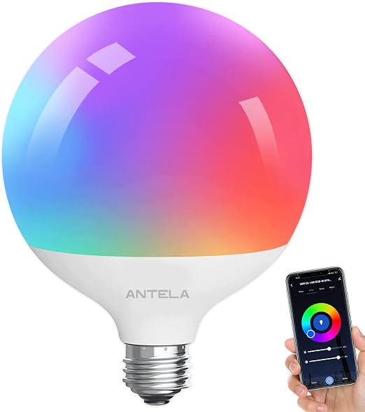 Detalle de ANTELA Bombilla Inteligente Alexa E27 WiFi 15W RGB🧠