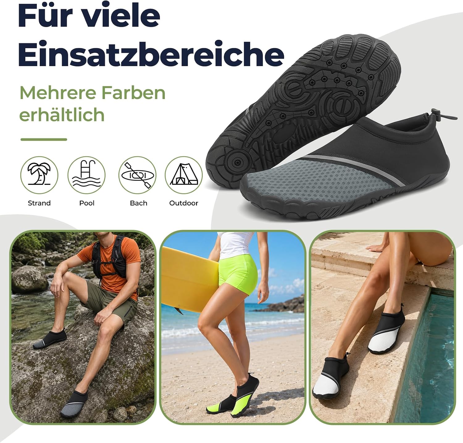 Thumbnail 6 de Mishansha Badeschuhe Wasserschuhe – rutschfest, schnelltrocknend und leicht (Gr. 36–46)