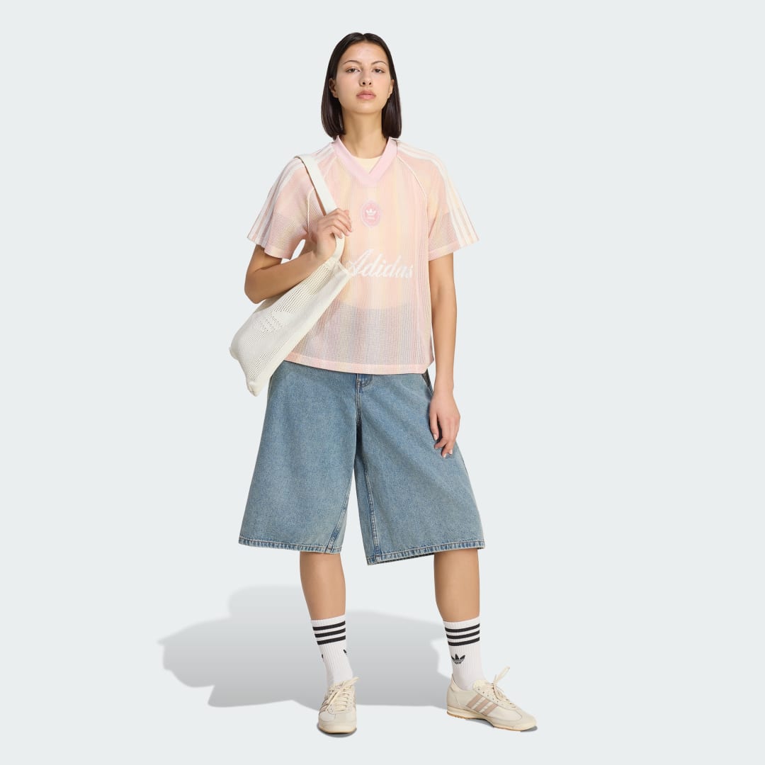 Thumbnail 2 de Camiseta de gran tamaño Summer Glow de adidas Originals (rosa)