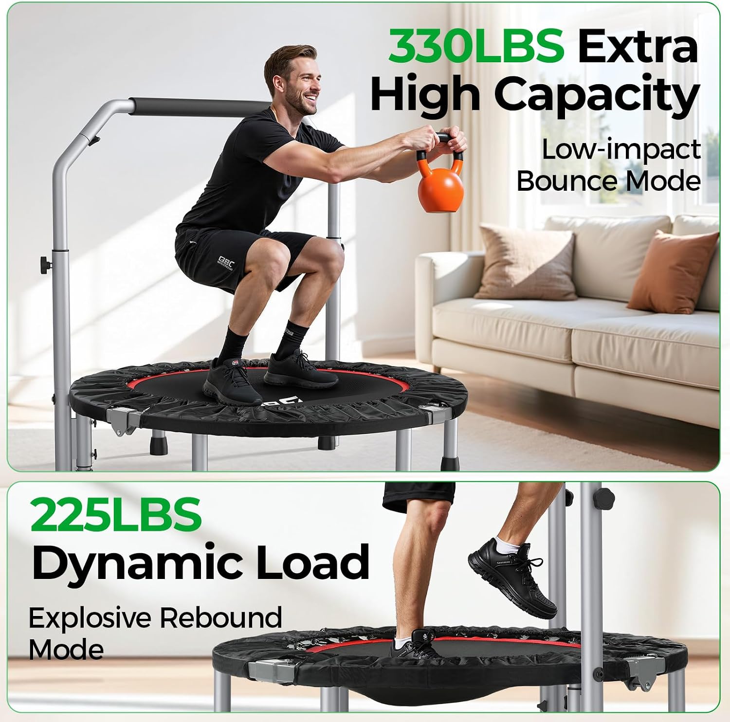 Thumbnail 4 de BCAN SP2 TX-6389CU 40-Inch Foldable Rebounder with Adjustable Handle