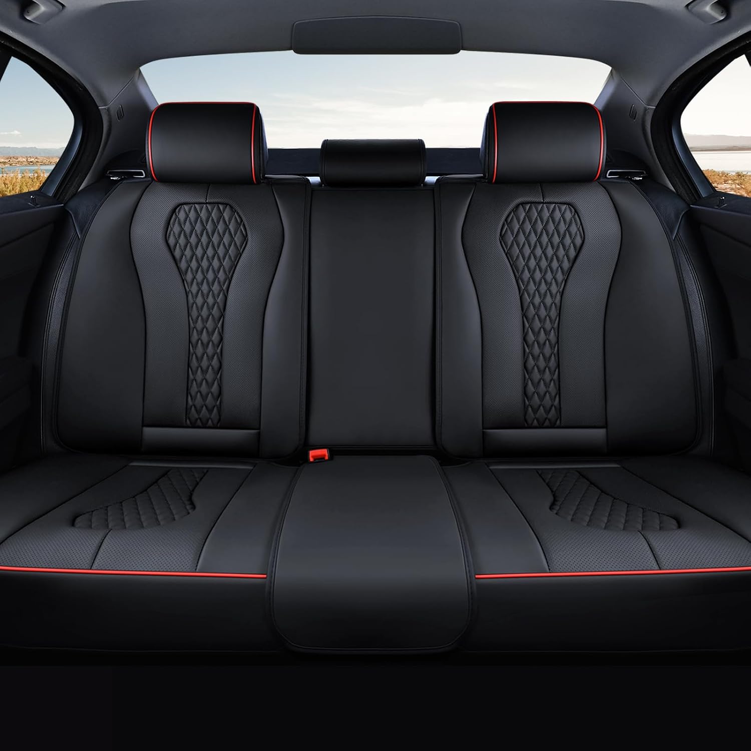 Detalle de Coverado Rear Car Seat Covers, Leather