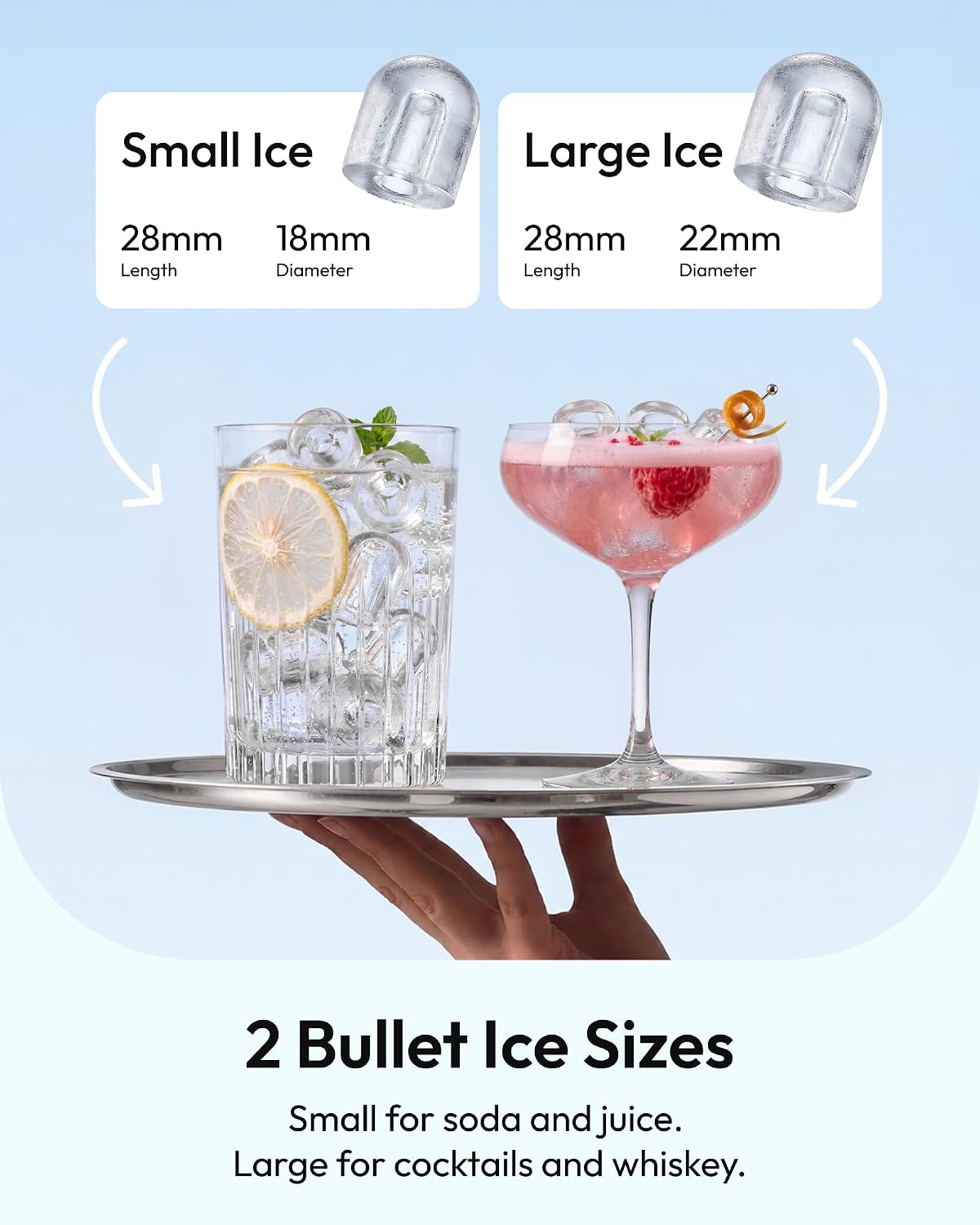 Detalle 2 de EUHOMY IM034-B Countertop Ice Maker with App/Alexa Control and Two Bullet-Ice Sizes