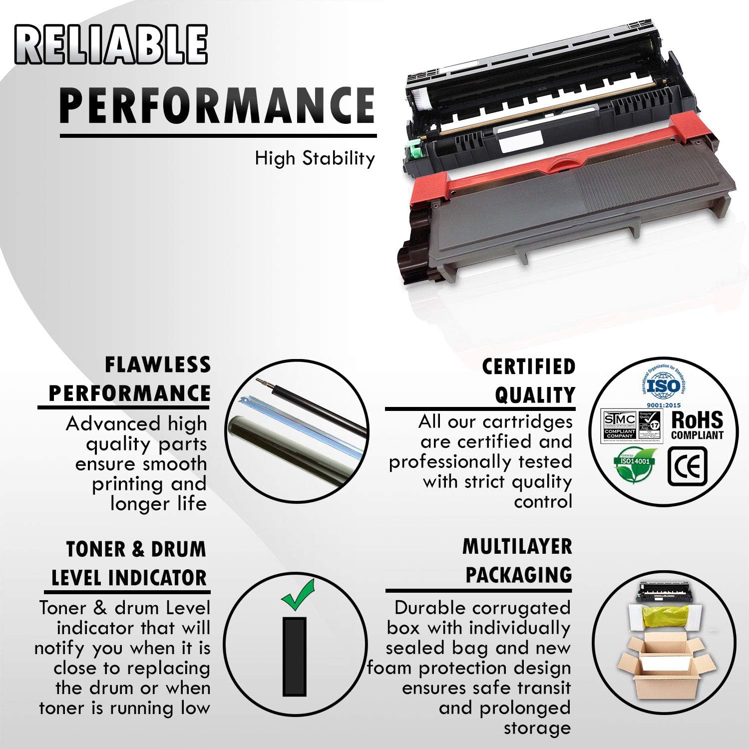 Thumbnail 1 de Inkfirst 3-Pack DR630 TN660 Compatible Toner and Drum Set, Black