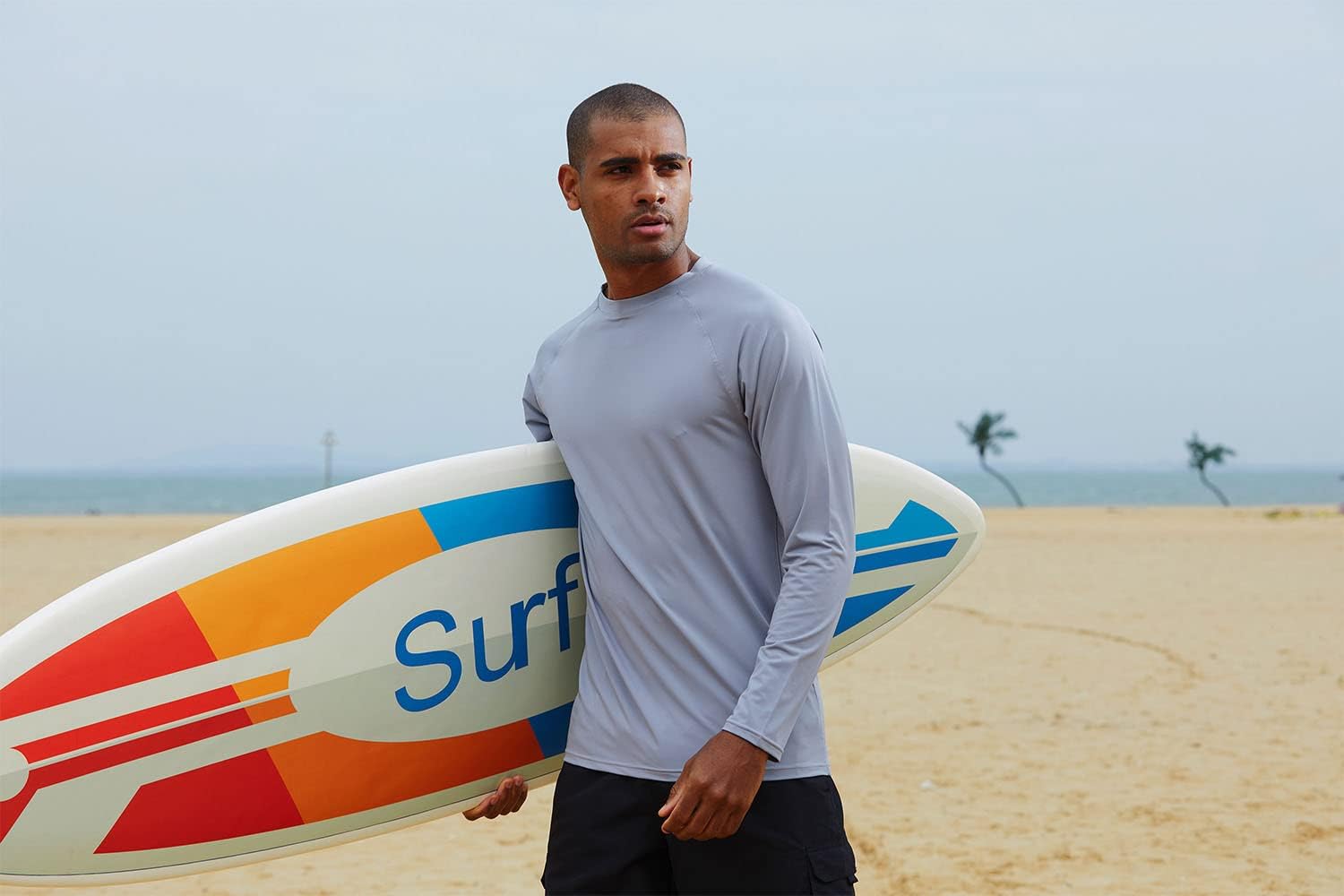 Detalle de Men's Long-Sleeve Swim Shirt, UPF 50+ Quick-Drying and Moisture-Wicking