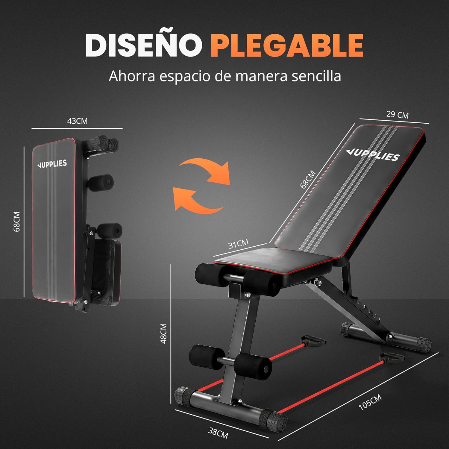 Thumbnail 3 de JUPPLIES Banco de musculación 250 kg