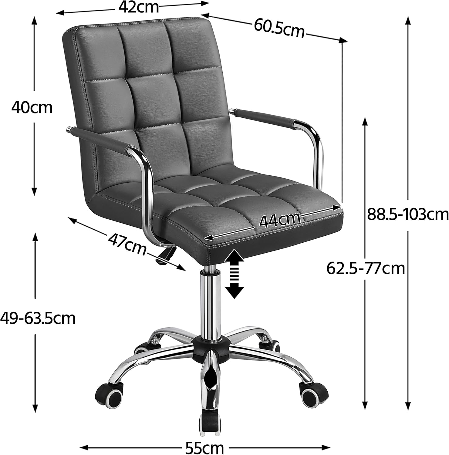 Detalle de Yaheetech Sedia da Ufficio Ergonomica 120 kg