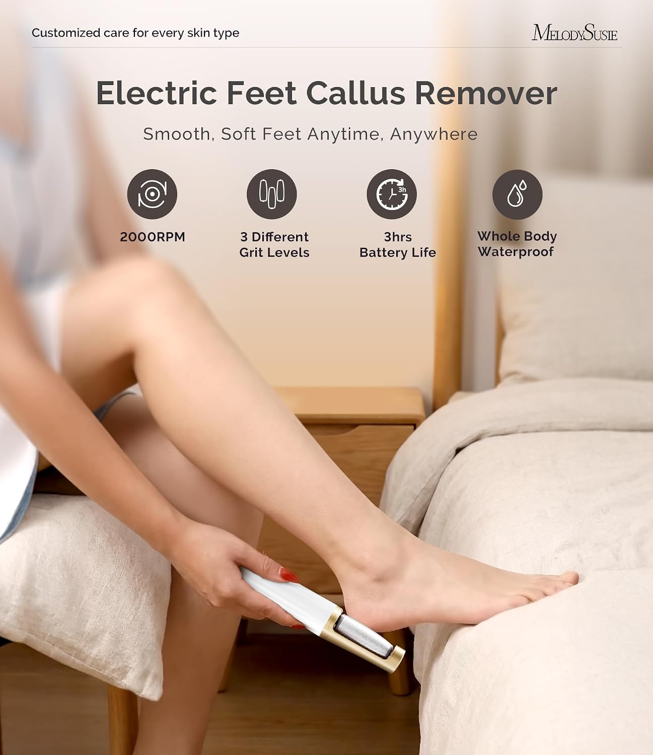 Thumbnail 1 de MelodySusie PC800G Electric Callus Remover for Feet