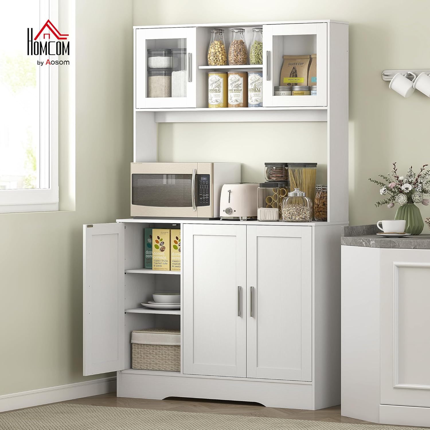 Thumbnail 1 de HOMCOM Armoire de Cuisine 108 x 35 x 180 cm