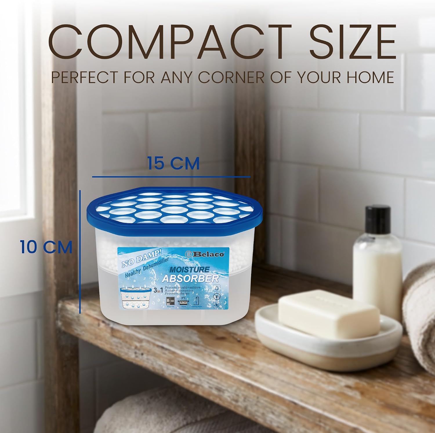 Detalle de Belaco Dehumidifier Pack: Prevent Mould & Mildew, Eliminating Musty Odor