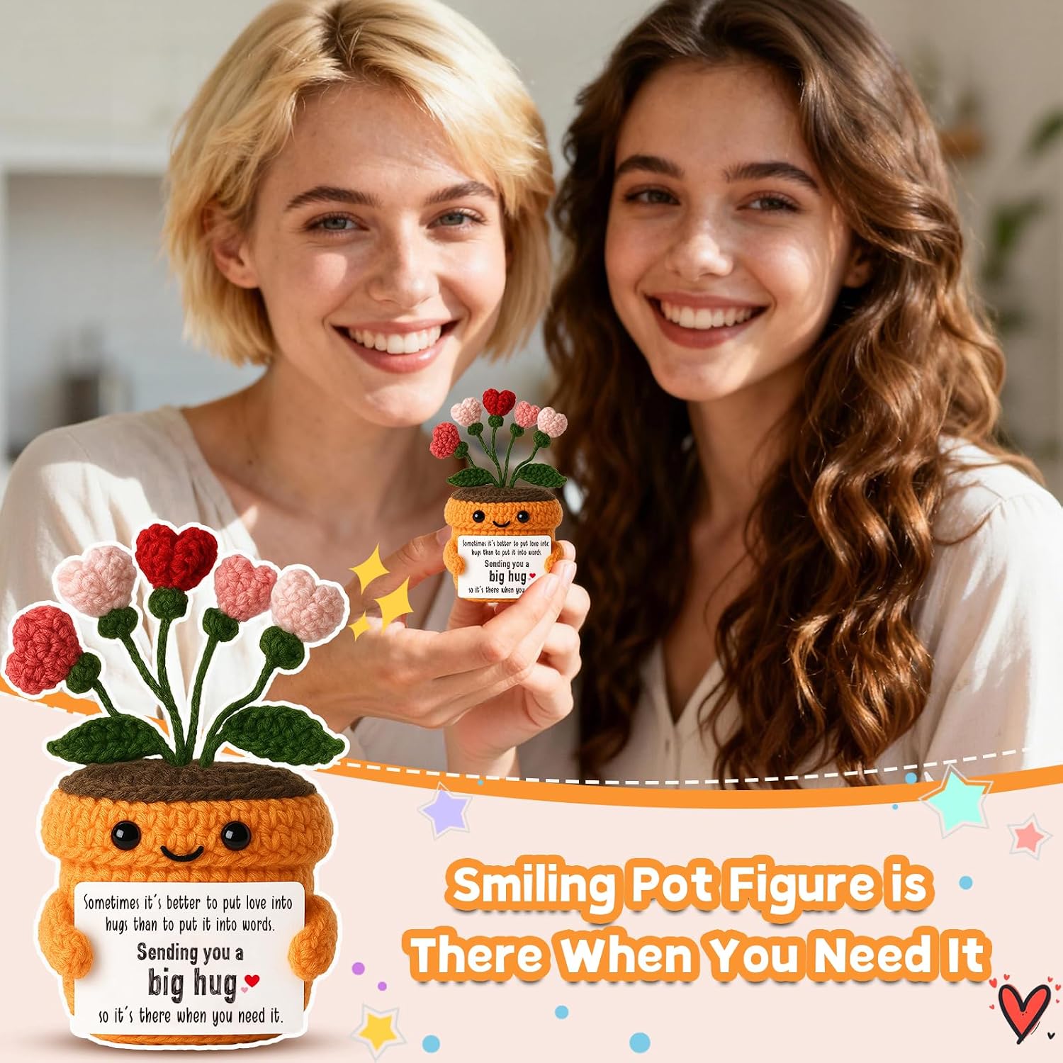 Thumbnail 6 de Crochet Flower Big Hug Keepsake for Get-Well, Sympathy, and Friendship Gifts