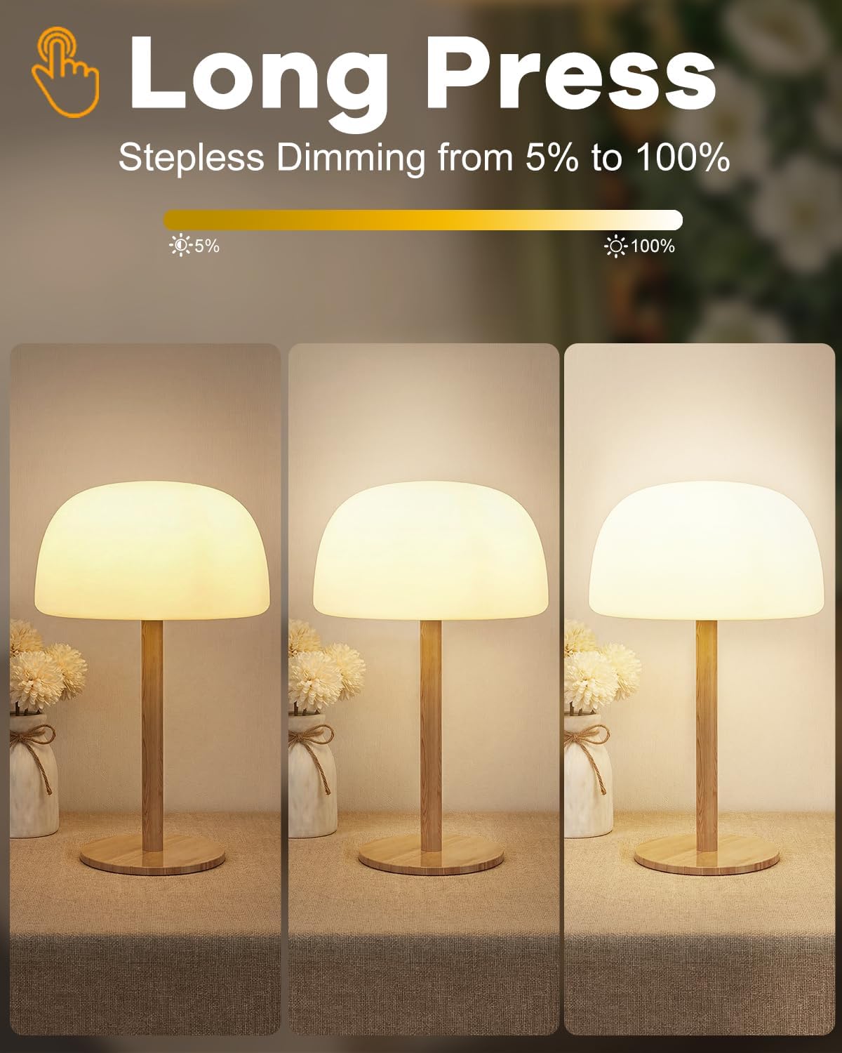 Thumbnail 4 de Waterproof Shower Lamp Cordless – 7500mAh Rechargeable Table Lamp for Bathrooms