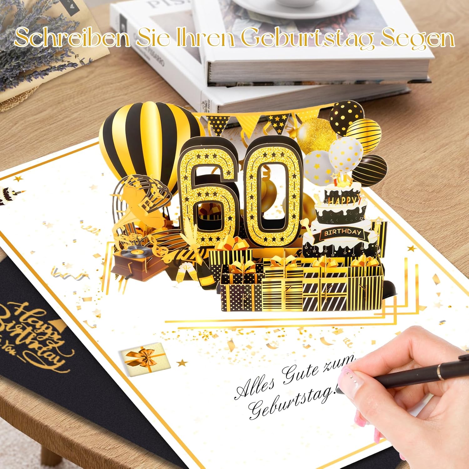 Thumbnail 4 de OLOSONG Geburtstagskarte 60 als 3D Pop-up