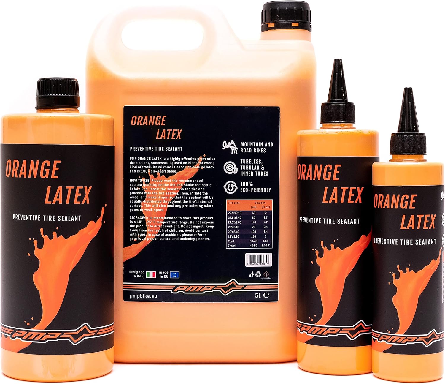 Thumbnail 1 de PMP Orange Latex – Liquide préventif d’étanchéité anti-crevaison tubeless pour VTT et route