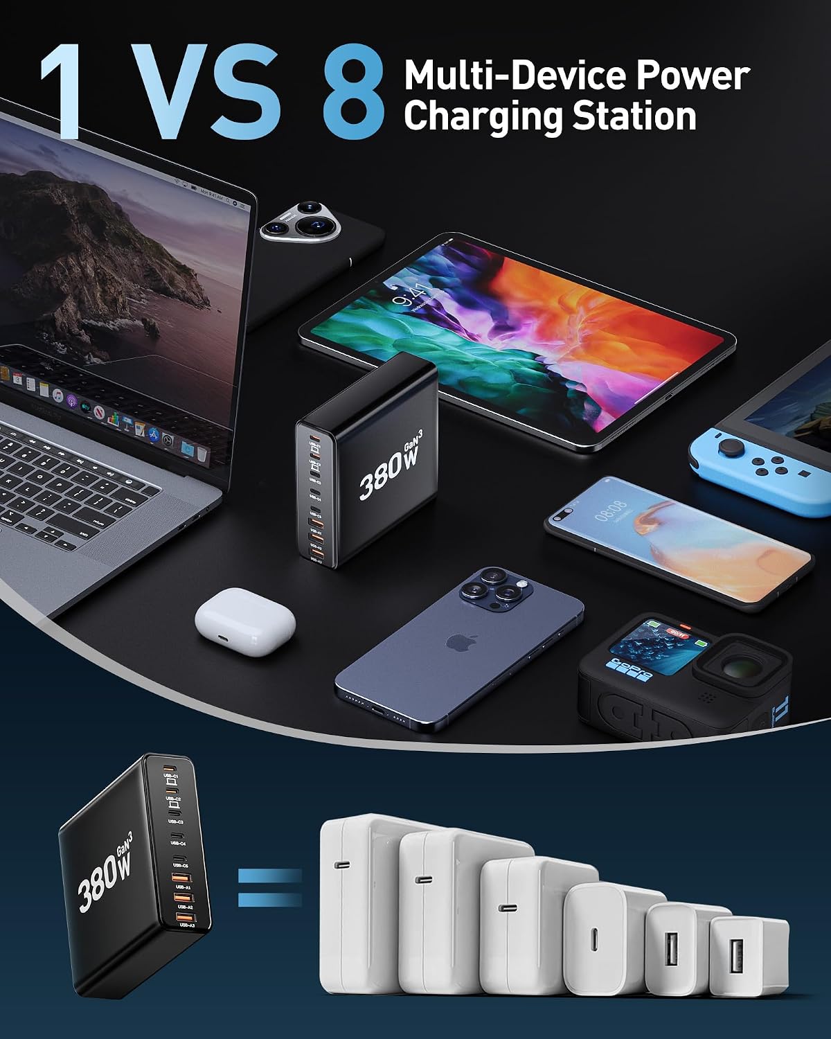 Thumbnail 4 de Ediliow 380W USB C Charger Block
