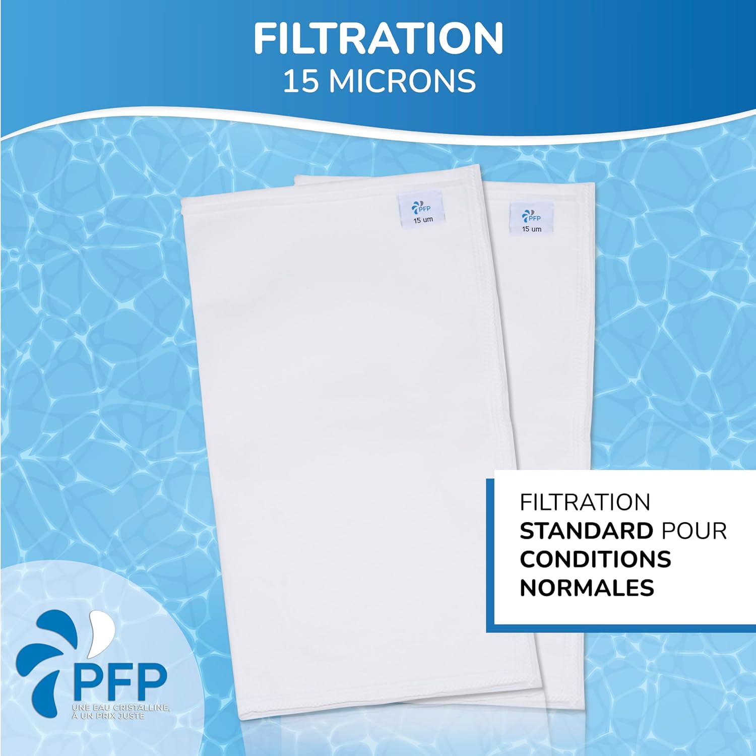 Thumbnail 1 de PFP Poche Filtrante Compatible avec Piscine Desjoyaux – Lot de 2 (15 microns)