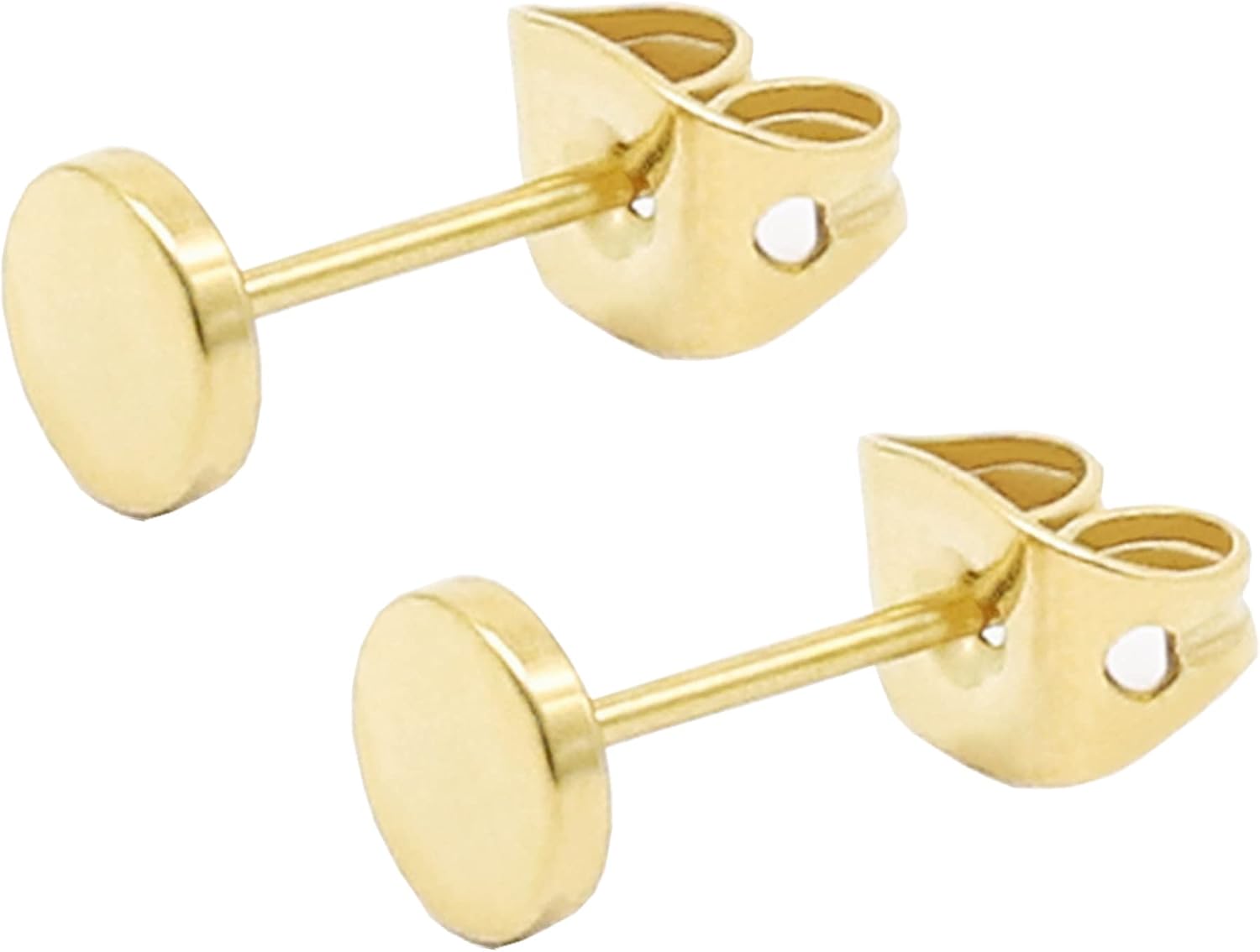 Thumbnail 6 de G23 Titanium Flat Dot Stud Earrings – Hypoallergenic Minimalist Discs in Silver, Gold, Rose Gold, or Black