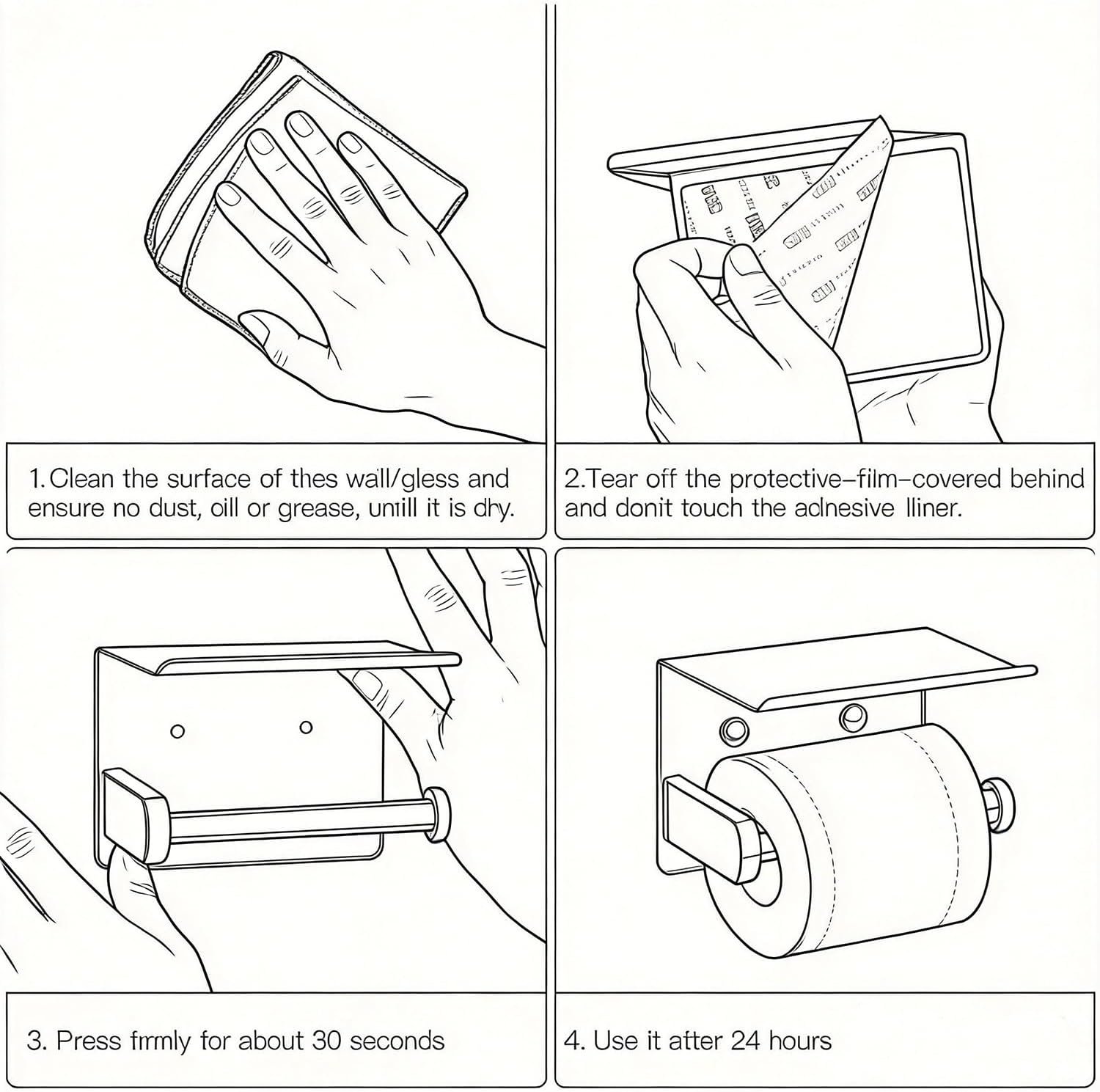 Detalle 2 de DIYZON Toilet Paper Holder, Stainless Steel