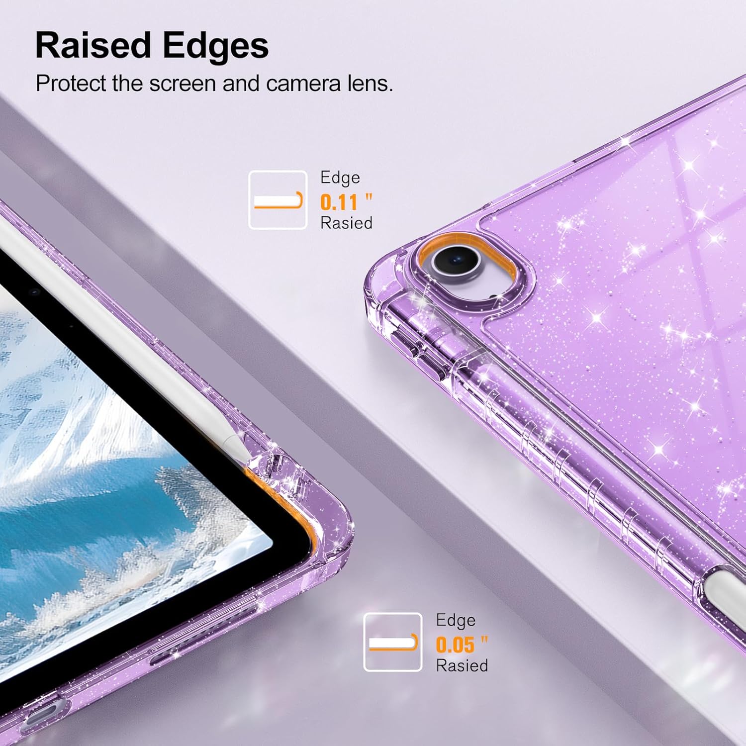 Thumbnail 5 de FINTIE Glitter Case for iPad Air 11-inch (M4/M3/M2) and iPad Air 5th Gen 10.9" (Purple)