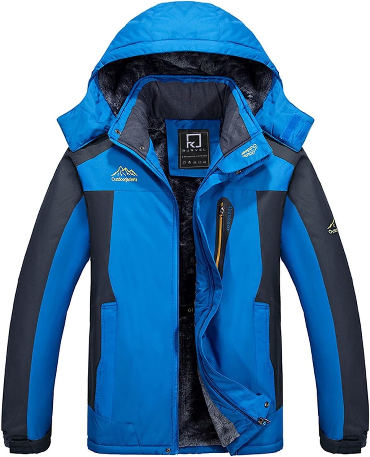 Thumbnail 6 de R RUNVEL Men's Waterproof Fleece Jacket with Detachable Hood