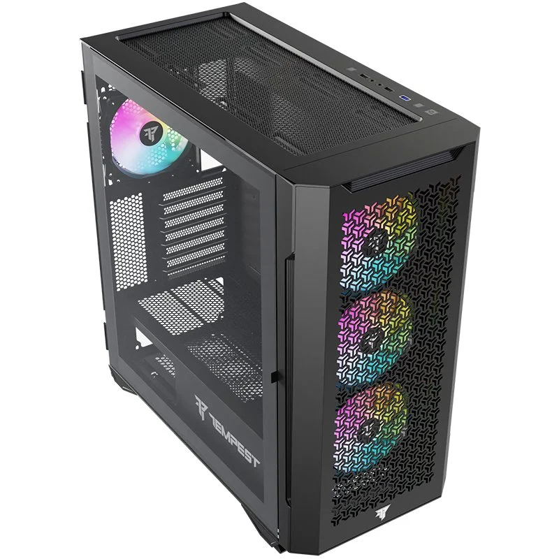 Thumbnail 2 de Tempest Bastion ARGB ATX Negra con USB 3.0