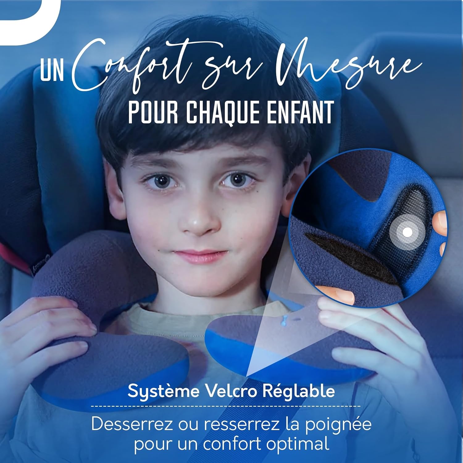 Thumbnail 6 de BCOZZY Oreiller de Voyage avec Soutien du Menton pour Enfants 3–7 ans – Small, Blue Marine