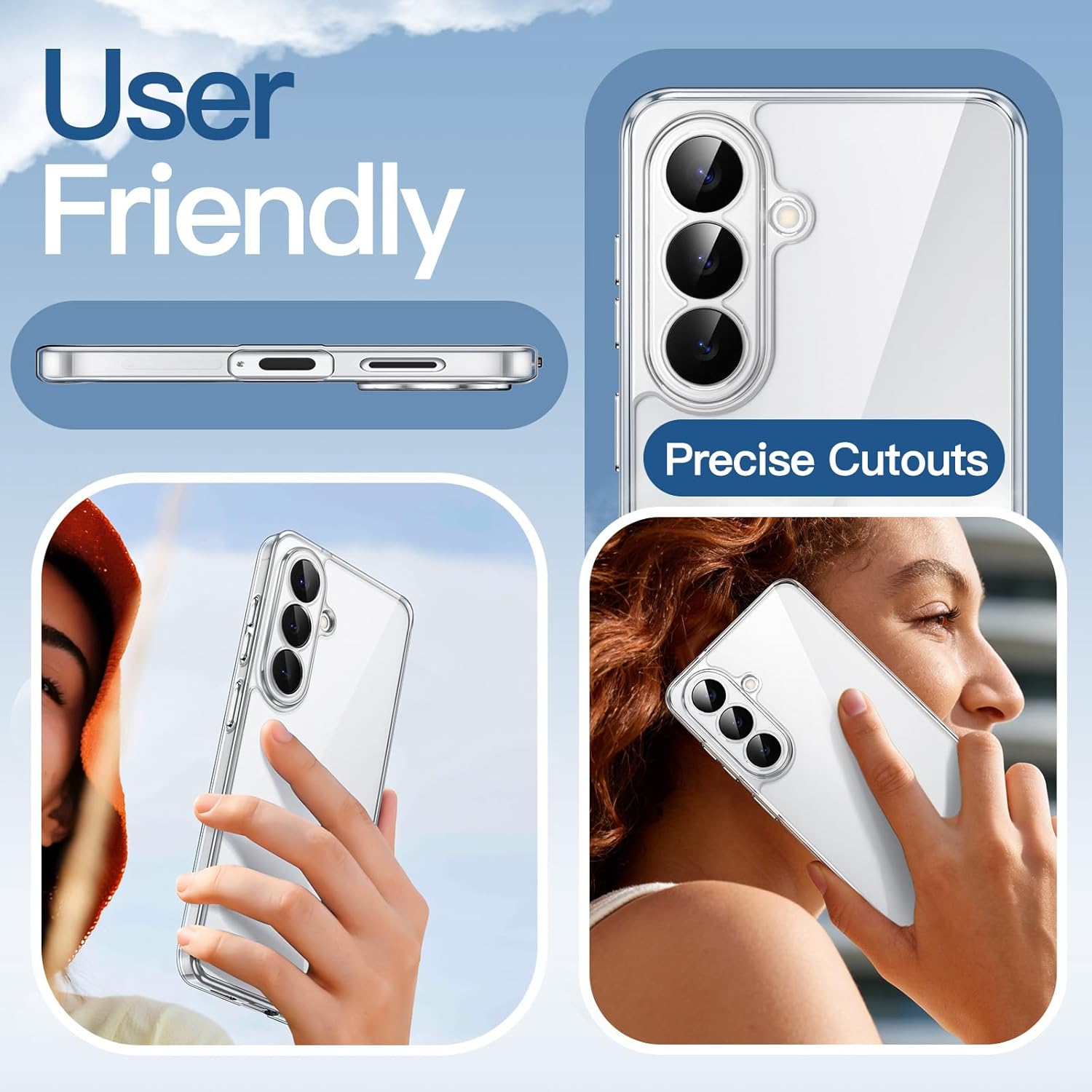 Thumbnail 6 de JETech Case for Samsung Galaxy S26 – Clear, Shockproof Back with Lens Protection