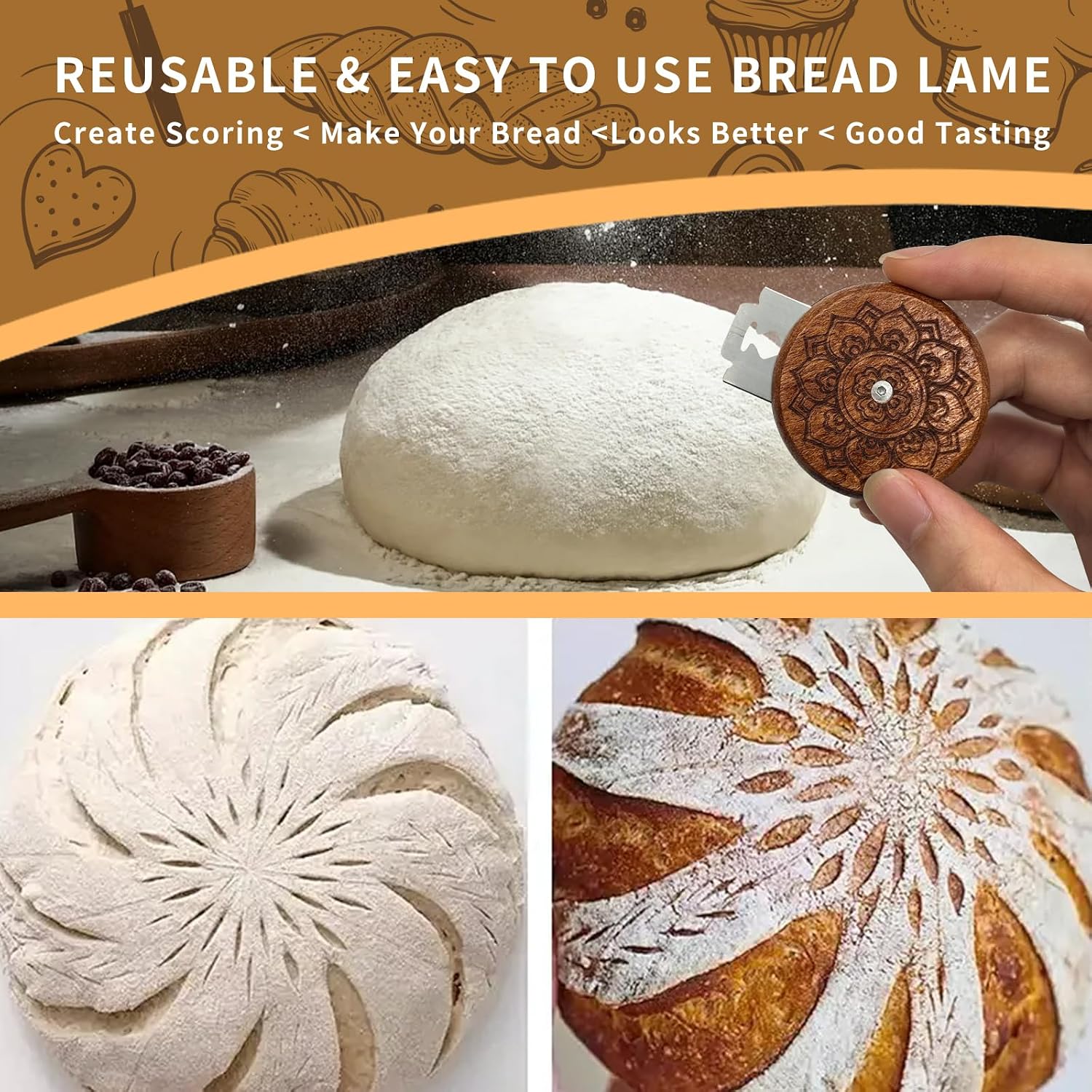 Thumbnail 1 de COOHLYEE Bread Lame with Rosewood Body