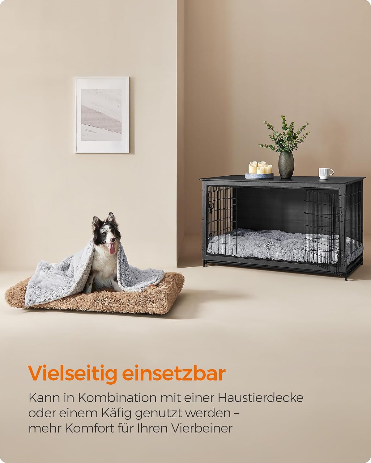 Thumbnail 3 de Feandrea Hundebett/ Hundekissen – Flauschige Matte 140 x 100 cm, Ombré-Grau PGW205G01