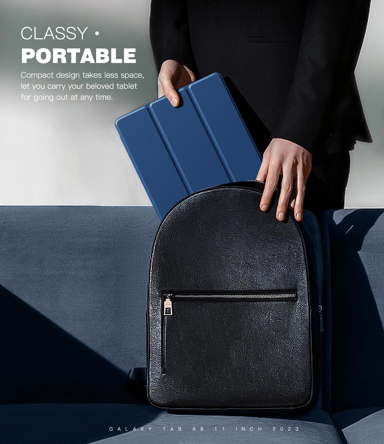 Thumbnail 6 de TiMOVO Slim Case for Samsung Galaxy Tab A11+ / A9+ 11" with Auto Wake/Sleep – Navy Blue