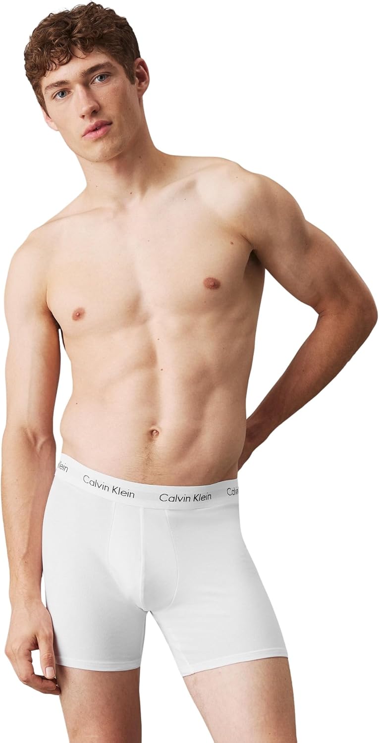 Detalle de Calvin Klein Herren 3er Pack Boxershorts Stretch – Mehrfarbig, XL
