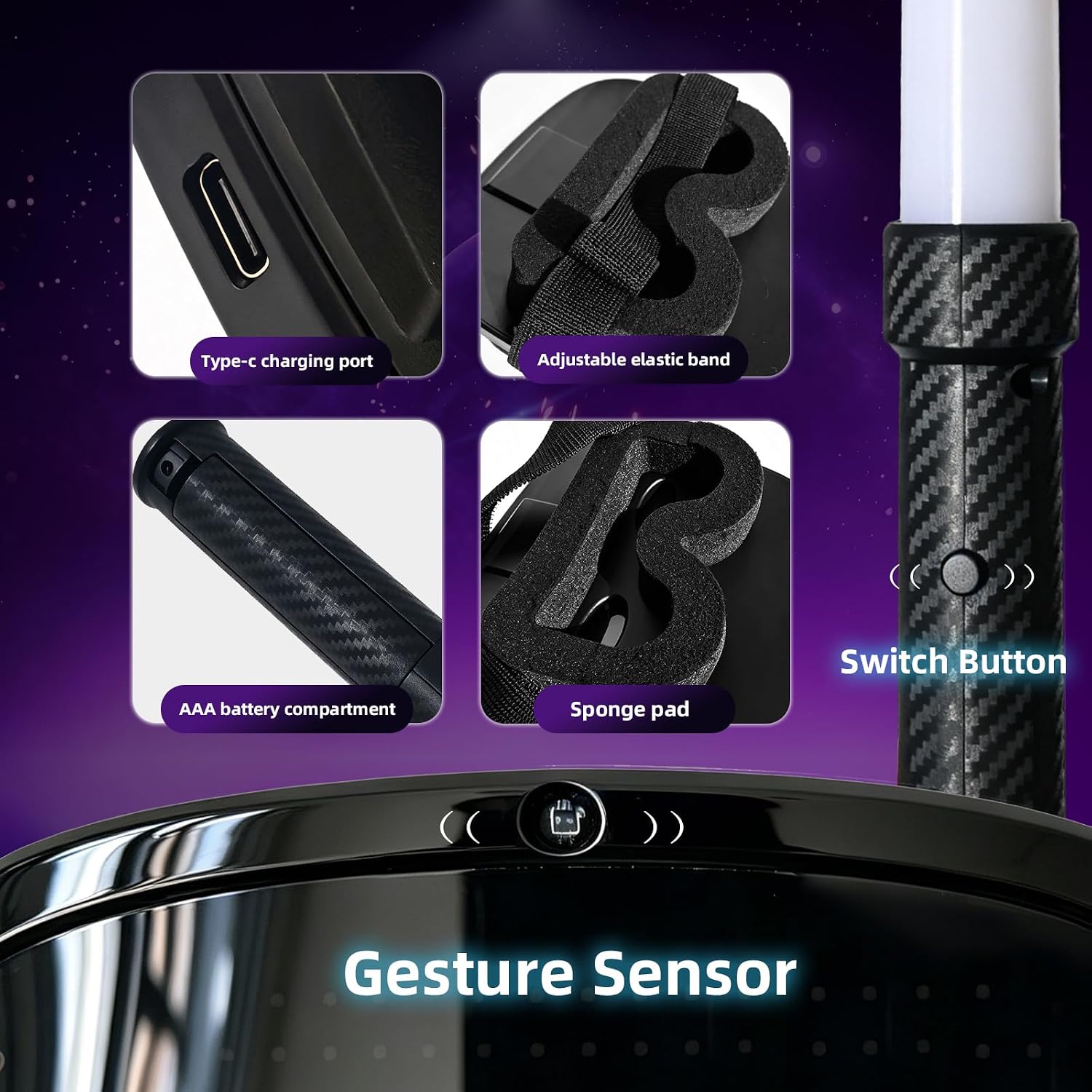 Detalle 1 de JDBMAOYE LED Mask and Wand Set with 70 Patterns